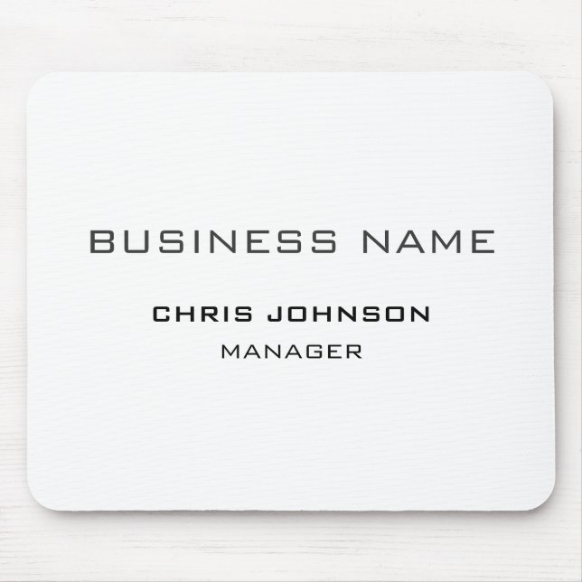 Professional Modern Plain Simple Mouse Pad (Front)