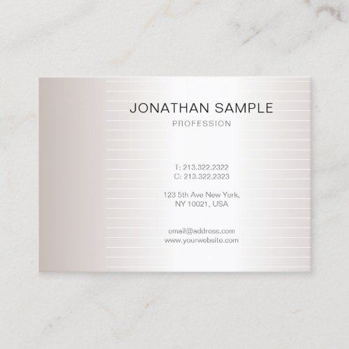 Professional Modern Plain Sleek Elegant Design Business Card