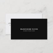 Professional Modern Plain Stylish Black And White Business Card (Front/Back)