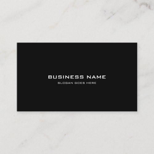 Professional Modern Plain Stylish Black And White Business Card