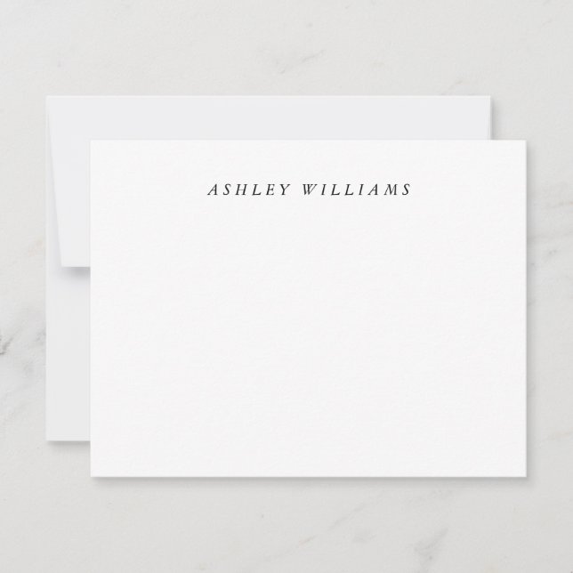 Professional modern plain unique minimalist note card (Front)