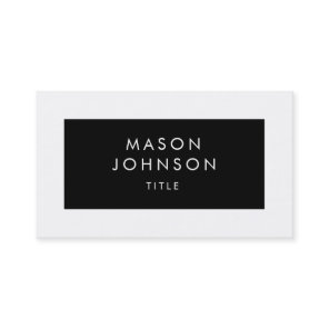 Professional Modern Plain White Frame Business Card