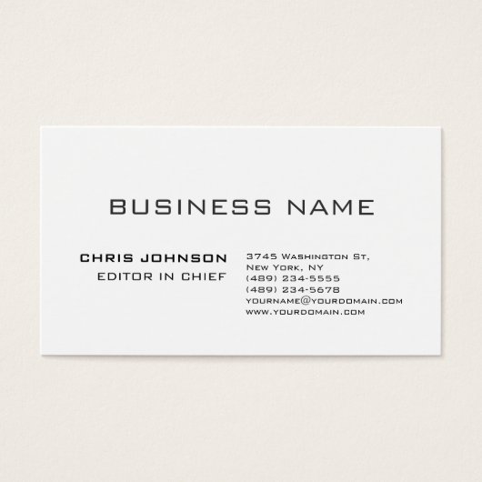 Professional Modern Premium Silk Profile Card (Front)