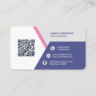 Professional Modern QR Code Custom Personalized Bu Business Card