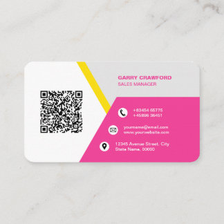 Professional Modern QR Code Custom Personalized Bu Business Card