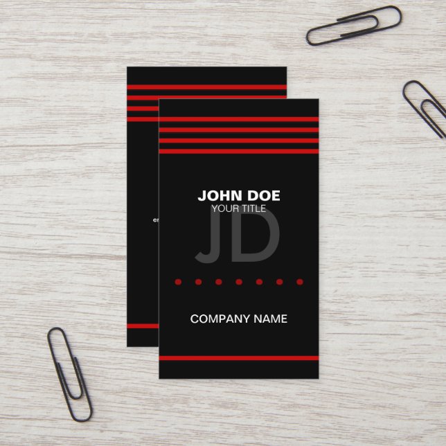 Professional Modern Red Business Card (Front/Back In Situ)