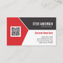 Professional Modern Red - Corporate QR Code Logo Business Card