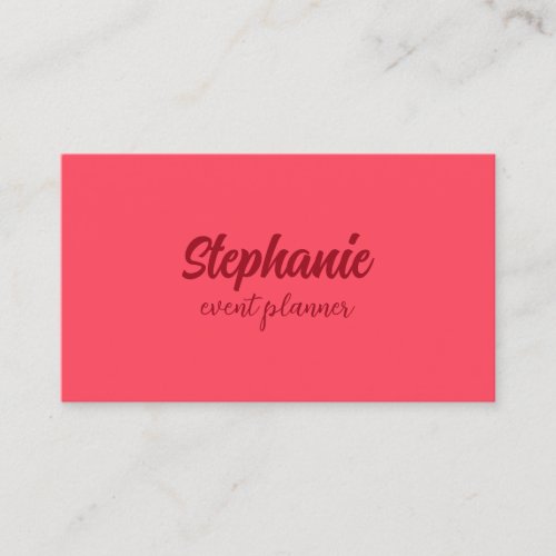 Professional Modern Red Pink Colorful Stylish Cool Business Card