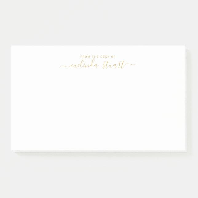 Professional Modern Script Post-it Notes (Front)