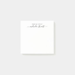 Professional Modern Script Post-it Notes | Zazzle