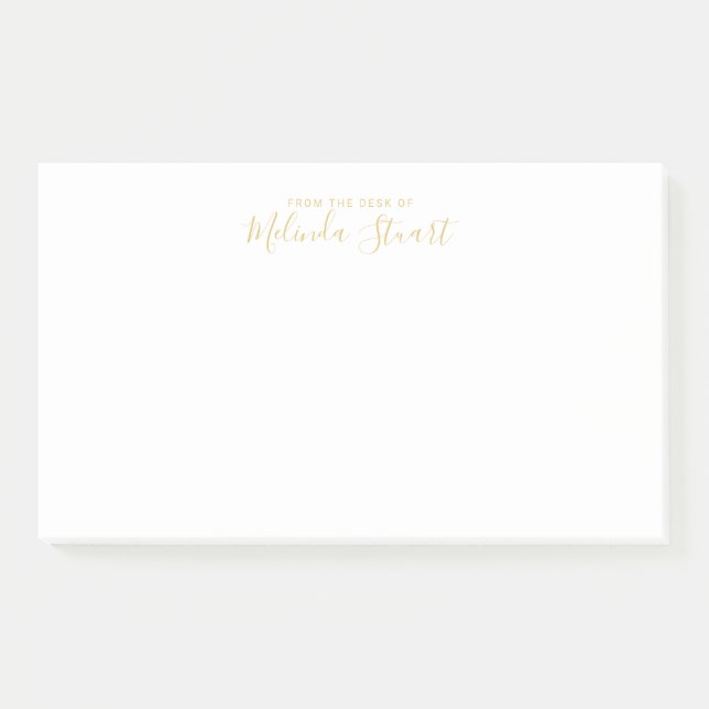 Professional Modern Script Post-it Notes (Front)