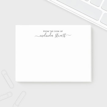 Professional Modern Script Post-it Notes by manadesignco at Zazzle