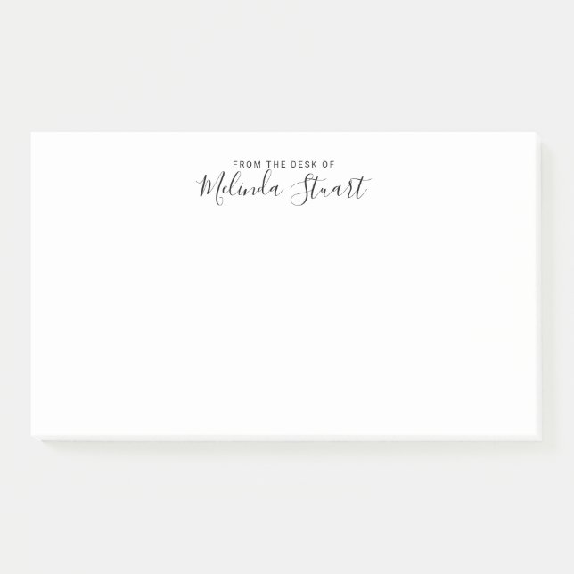 Professional Modern Script Post-it Notes (Front)