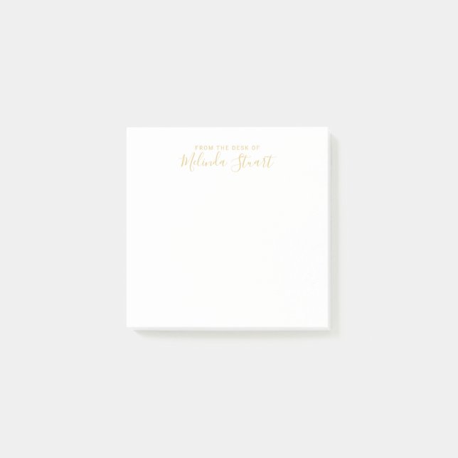 Professional Modern Script Post-it Notes (Front)
