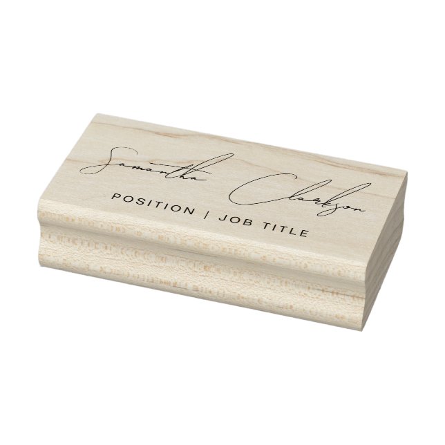 Professional Modern Signature Handwritten Script Rubber Stamp (Stamp)
