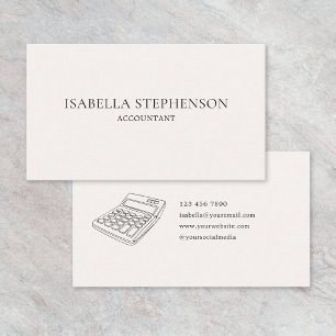 Professional Modern Simple Accountant Bookkeeper Business Card