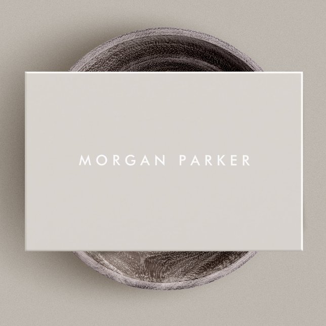 Professional Modern Simple Beige Business Card (Creator Uploaded)