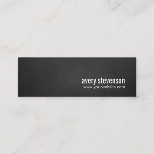 Professional Modern Simple Black Chalkboard Mini Business Card
