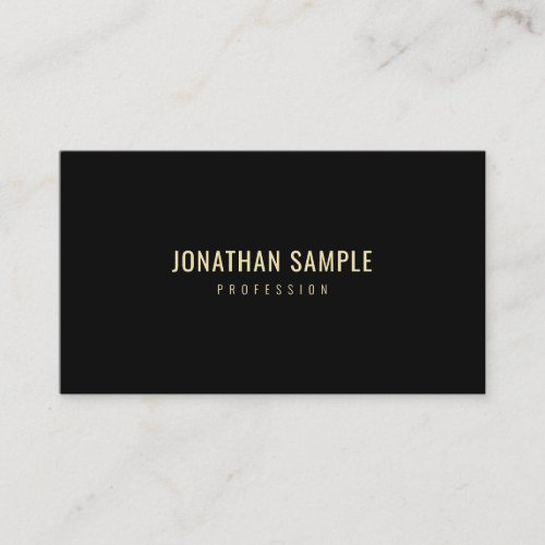 Professional Modern Simple Black Gold Elegant Luxe Business Card