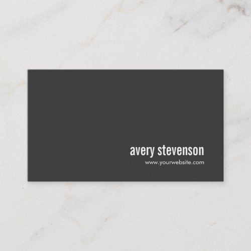 Professional Modern Simple Black Minimalist 2 Business Card
