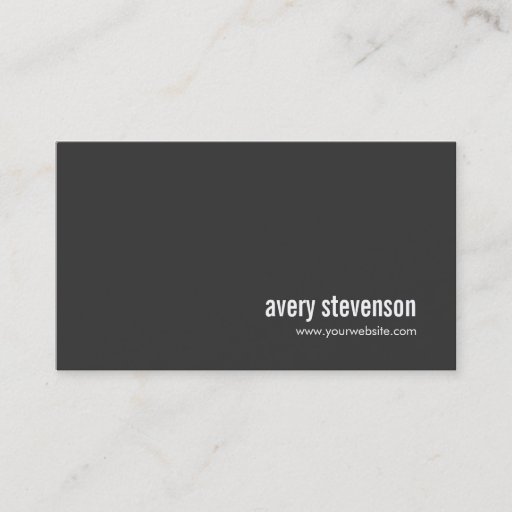 Customizable Professional Modern Simple Black Minimalist 2 Business Card