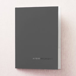 Professional Modern Simple Black Minimalist Busine Pocket Folder