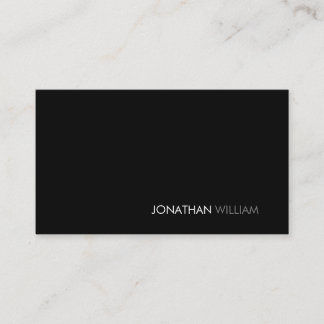 Professional Modern Simple Black Minimalist Business Card