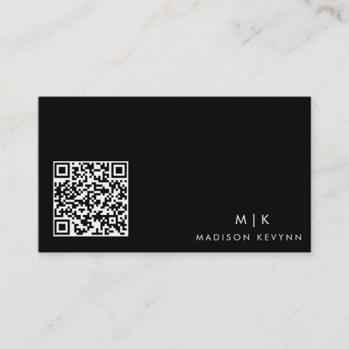 Professional Modern Simple Black Minimalist Business Card
