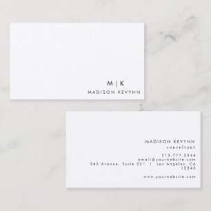 Professional Modern Simple Black Minimalist Business Card