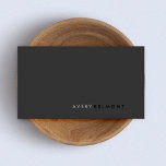Professional Modern Simple Black Minimalist Business Card