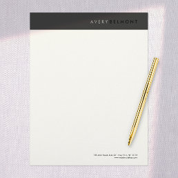 Professional Modern Simple Black Minimalist Letterhead