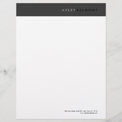 Professional Modern Simple Black Minimalist Letterhead