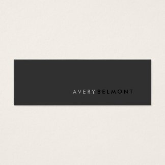 Professional Modern Simple Black Minimalist Mini Business Card