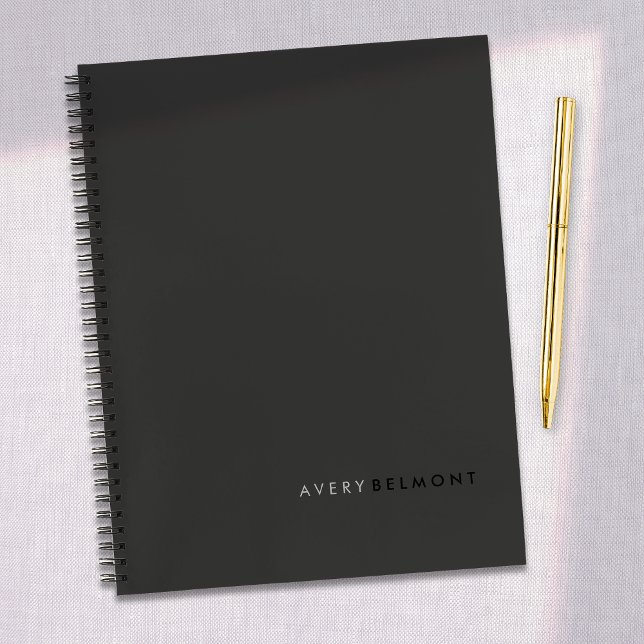 Professional Modern Simple Black Minimalist Notebook (Creator Uploaded)