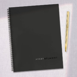 Professional Modern Simple Black Minimalist Notebook