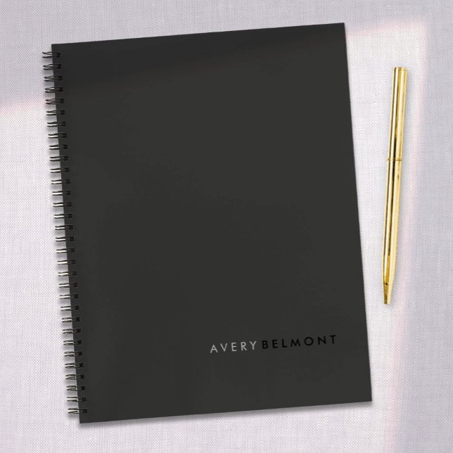Professional Modern Simple Black Minimalist Notebook (Creator Uploaded)