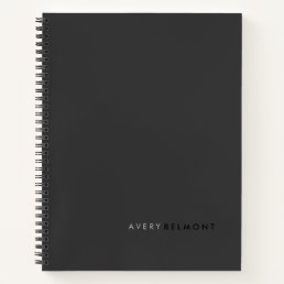 Professional Modern Simple Black Minimalist Notebook