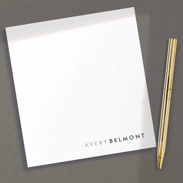 Professional Modern Simple Black Minimalist  Notepad (Creator Uploaded)