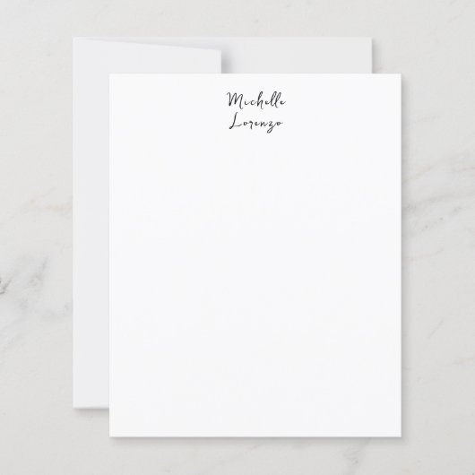 Professional Modern Simple Black White Paper Sheet (Front)