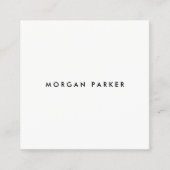 Professional Modern Simple Black White Square Square Business Card (Front)