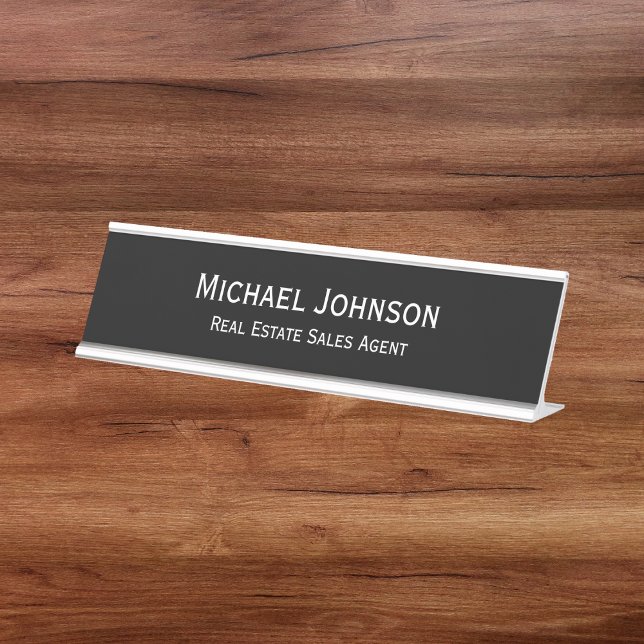 Professional Modern Simple Business Office Title Desk Name Plate (Professional Modern Simple Business Office Title Desk Name Plate)