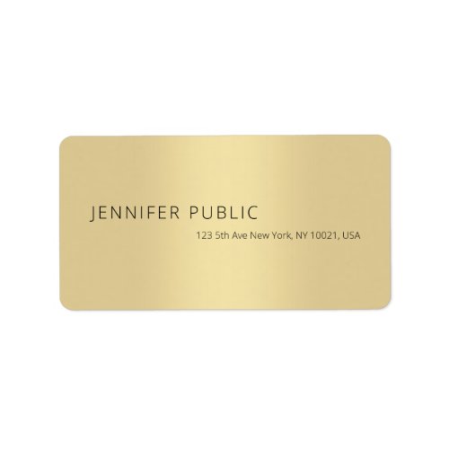 Professional Modern Simple Chic Gold Template Label