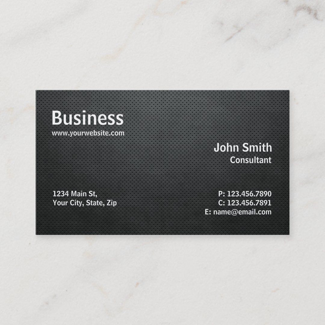 Professional Modern Simple Computer Repair Black Business Card | Zazzle