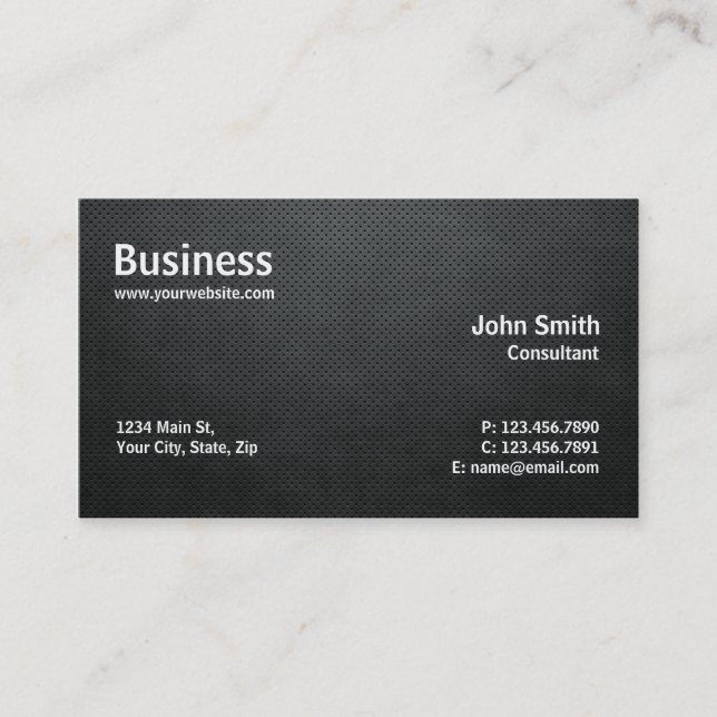 Professional Modern Simple Computer Repair Black Business Card (Front)