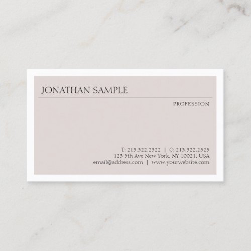 Professional Modern Simple Design Elegant Template Business Card