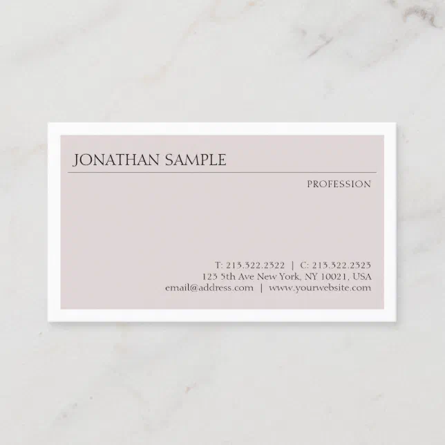 Professional Modern Simple Design Elegant Template Business Card | Zazzle