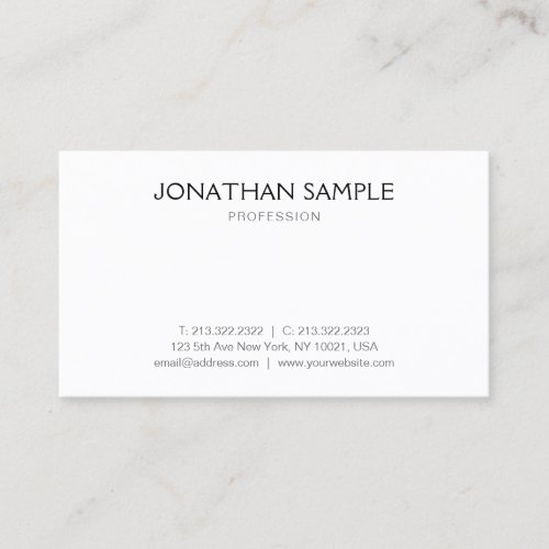 Professional Modern Simple Design Template Elegant Business Card
