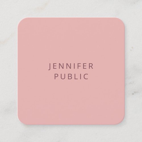 Professional Modern Simple Design Trend Colors Top Square Business Card