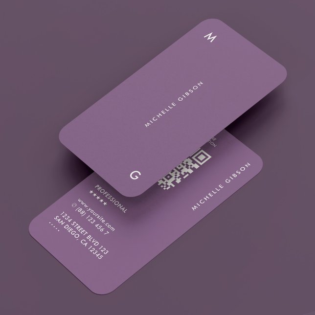 Professional Modern Simple Dusty Purple Business Card (Professional Modern Simple Dusty Purple Business Card
)