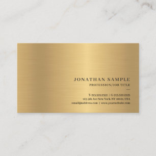 Professional Modern Simple Elegant Gold Template Business Card